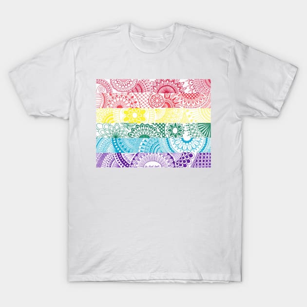 Mandala Pride Flag T-Shirt by calenbundalas